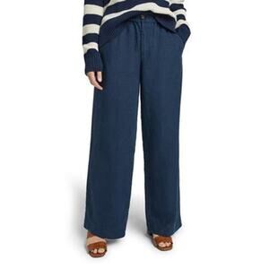 Faherty Women's Monterey Linen Dress Pants After Midnight Size Medium NWT